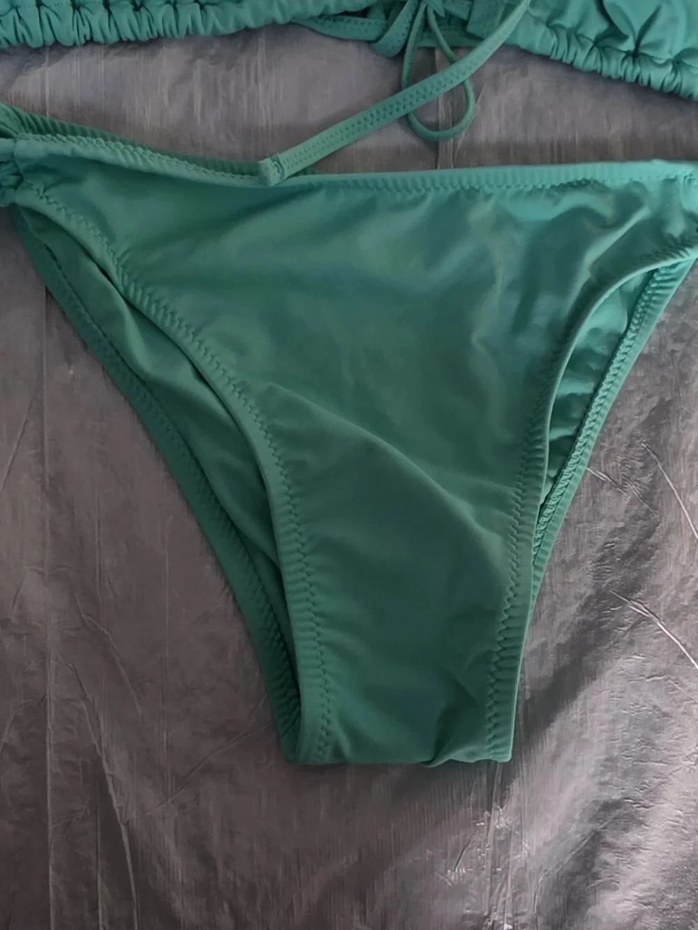 NWOT Lira Seafoam Green Macramé Back Triangle Bikini Set  Women Swim Top L BtmM